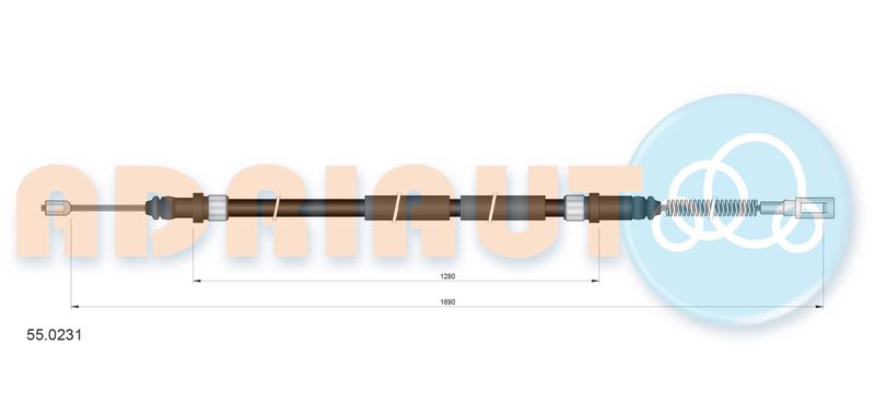 ADRIAUTO 55.0231 Cable Pull, parking brake