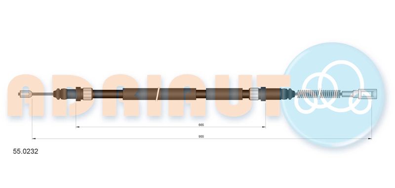 ADRIAUTO 55.0232 Cable Pull, parking brake