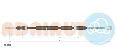 Cable Pull, parking brake ADRIAUTO 55.0232