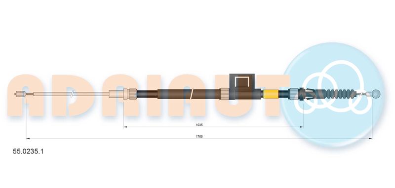ADRIAUTO 55.0235.1 Cable Pull, parking brake
