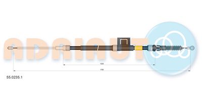 Cable Pull, parking brake ADRIAUTO 55.0235.1