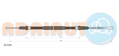 Cable Pull, parking brake ADRIAUTO 55.0239
