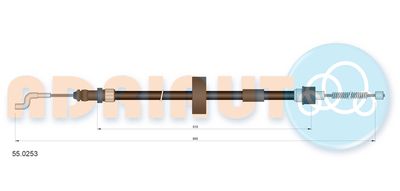 Cable Pull, parking brake ADRIAUTO 55.0253