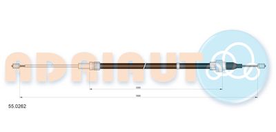 Cable Pull, parking brake ADRIAUTO 55.0262