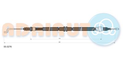 Cable Pull, parking brake ADRIAUTO 55.0276