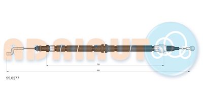 Cable Pull, parking brake ADRIAUTO 55.0277