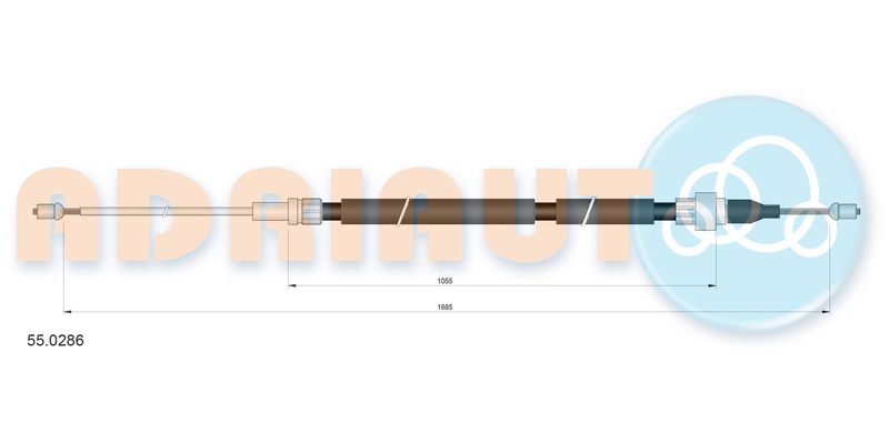 ADRIAUTO 55.0286 Cable Pull, parking brake