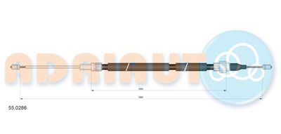 Cable Pull, parking brake ADRIAUTO 55.0286
