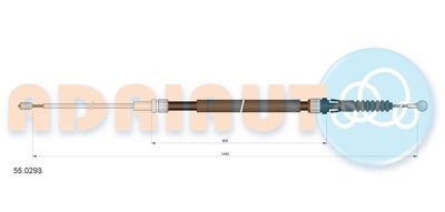 Cable Pull, parking brake ADRIAUTO 55.0293