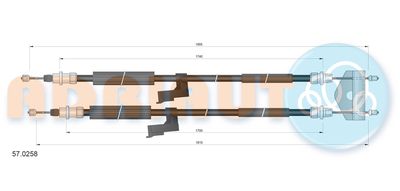 Cable Pull, parking brake ADRIAUTO 57.0258