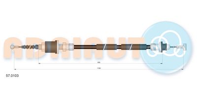 Cable Pull, clutch control ADRIAUTO 57.0103
