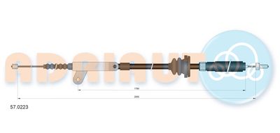 Cable Pull, parking brake ADRIAUTO 57.0223