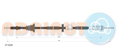 Cable Pull, parking brake ADRIAUTO 57.0226