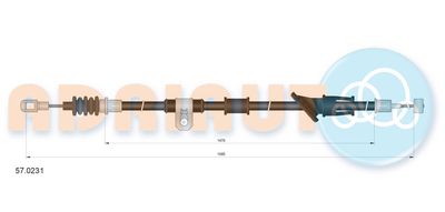 Cable Pull, parking brake ADRIAUTO 57.0231