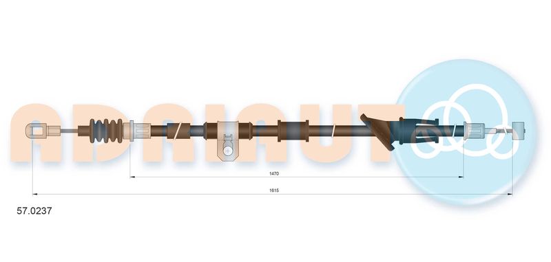 ADRIAUTO 57.0237 Cable Pull, parking brake
