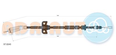 Cable Pull, parking brake ADRIAUTO 57.0240