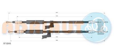 Cable Pull, parking brake ADRIAUTO 57.0243