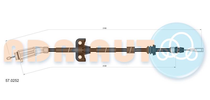 ADRIAUTO 57.0252 Cable Pull, parking brake