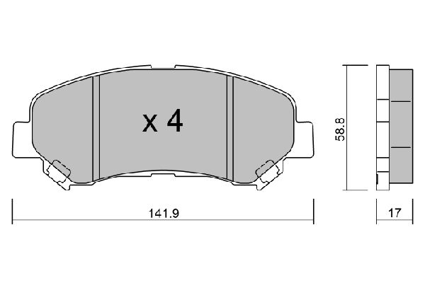 AISIN BPNI-1004 Brake Pad Set, disc brake