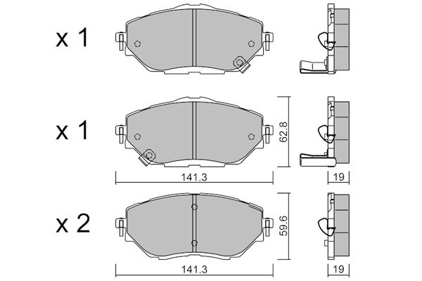 AISIN BPTO-1027 Brake Pad Set, disc brake