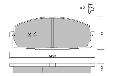 Brake Pad Set, disc brake AISIN BPTO-1914