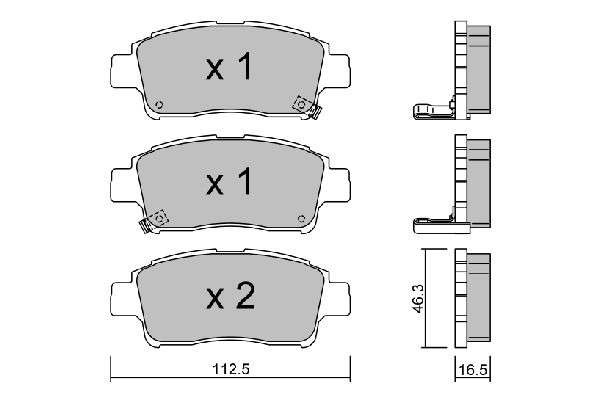 AISIN BPTO-1916 Brake Pad Set, disc brake