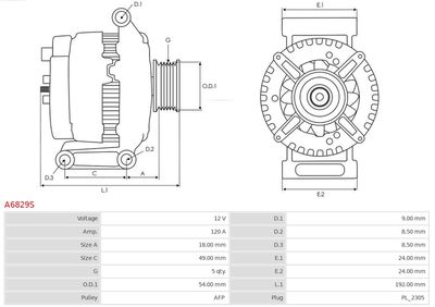 Alternator AS-PL A6829S