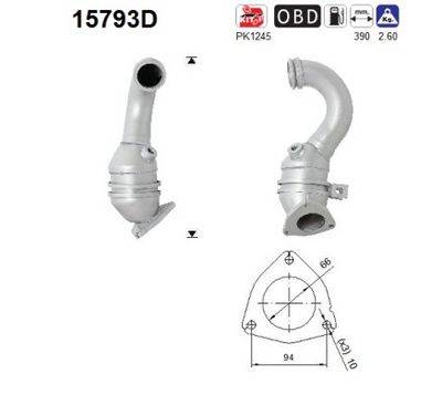 Catalytic Converter AS 15793D