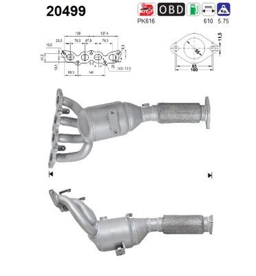 Catalytic Converter AS 20499