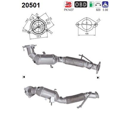 AS 20501 Catalytic Converter