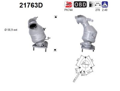 Catalytic Converter AS 21763D