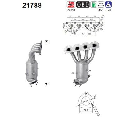 Catalytic Converter AS 21788