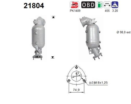 AS 21804 Catalytic Converter