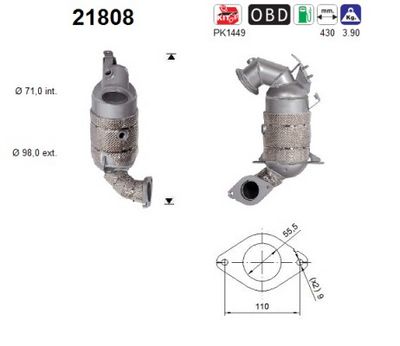 Catalytic Converter AS 21808