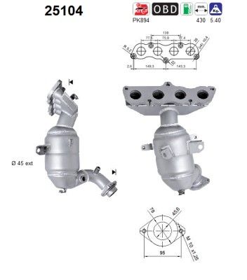 Catalytic Converter AS 25104