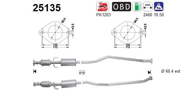 AS 25135 Catalytic Converter