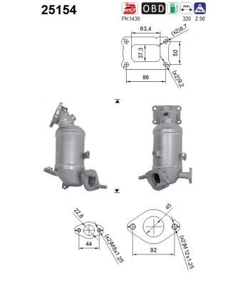 Catalytic Converter AS 25154