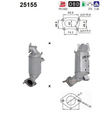 AS 25155 Catalytic Converter