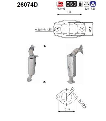 Catalytic Converter AS 26074D