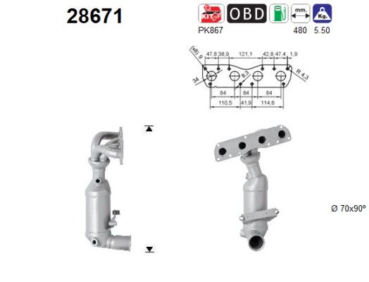 AS 28671 Catalytic Converter