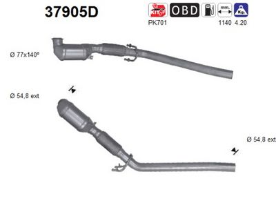 Catalytic Converter AS 37905D