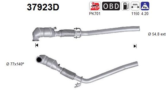 AS 37923D Catalytic Converter