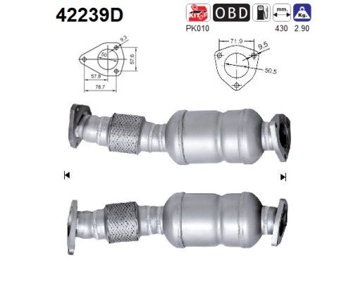 AS 42239D Catalytic Converter
