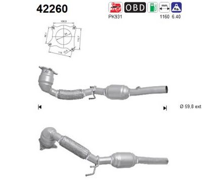Catalytic Converter AS 42260