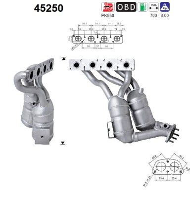 AS 45250 Catalytic Converter