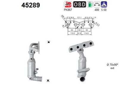 Catalytic Converter AS 45289
