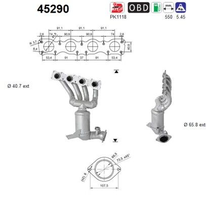 AS 45290 Catalytic Converter