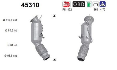 Catalytic Converter AS 45310