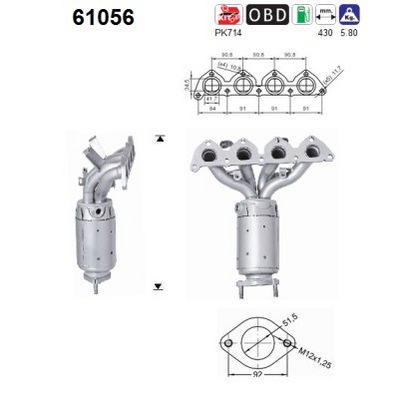 Catalytic Converter AS 61056