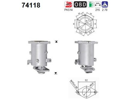 Catalytic Converter AS 74118